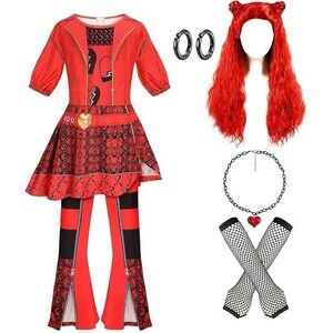Rise of Red Girls Cosplay Costume Sets with, Wig, Necklace, stockings NEW